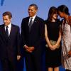 Quand Nicolas et Carla Sarkozy d�nent avec... Barack et Michelle Obama !