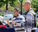 Nicolas Sarkozy, entouré de deux gardes du corps : premier footing de citoyen presque lambda, au bois de Boulogne, le 15 mai 2012.