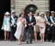 La princesse Estelle de Suède, fille de la princesse Victoria et du prince Daniel, a reçu le baptême le 22 mai 2012, à la veille de ses 3 mois, en la chapelle royale du palais Drottningholm, à Stockholm.