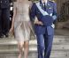 Philippe et Mathilde de Belgique. Baptême de la princesse Estelle de Suède, fille de la princesse Victoria et du prince Daniel, le 22 mai 2012 en la chapelle royale du palais Drottningholm, à Stockholm.