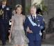 Philippe et Mathilde de Belgique. Baptême de la princesse Estelle de Suède, fille de la princesse Victoria et du prince Daniel, le 22 mai 2012 en la chapelle royale du palais Drottningholm, à Stockholm.