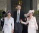 La princesse Madeleine de Suède et la princesse Märtha-Louise de Norvège avec son époux Ari Behn. Le baptême de la princesse Estelle de Suède, née le 23 février 2012 du mariage de la princesse Victoria et du prince Daniel, a eu lieu le 22 mai dans la chapelle royale du palais Drottningholm, à Stockholm.