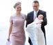 Baptême de la princesse Estelle de Suède, duchesse d'Östergötland, fille de Victoria et Daniel de Suède, le 22 mai 2012 au palais Drottningholm à Stockholm.