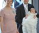 Baptême de la princesse Estelle de Suède, duchesse d'Östergötland, fille de Victoria et Daniel de Suède, le 22 mai 2012 au palais Drottningholm à Stockholm.