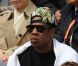 Jay-Z, très concentré, lors de la demi-finale hommes du tournoi de tennis de Roland Garros le vendredi 8 juin 2012