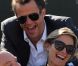 Anne-Sophie Lapix et son époux Arthur Sadoun lors de la demi-finale hommes du tournoi de tennis de Roland Garros le vendredi 8 juin 2012