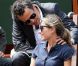  Anne-Sophie Lapix et son mari Arthur Sadoun lors de la demi-finale hommes le vendredi 8 juin 2012 à Roland Garros  