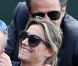  Anne-Sophie Lapix et son mari Arthur Sadoun lors de la demi-finale hommes le vendredi 8 juin 2012 à Roland Garros  