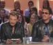 Johnny Hallyday et JoeyStarr, qui ont désormais le même manager, Sébastien Ferran, sur le plateau du  Grand Journal  de Canal+, le 6 juin 2012.