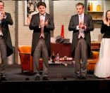 Vanessa Demouy, David Brécourt, Christian Vadim et Philippe Lellouche dans Le Jeu de la vérité 2, en 2008