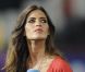 Sara Carbonero lors de la défaite de l'équipe de France face à l'Espagne en quart de finale de l'Euro 2012 à Donetsk le 23 juin 2012