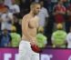 Karime Benzema et Anthony Réveillère lors de la défaite de l'équipe de France face à l'Espagne en quart de finale de l'Euro 2012 à Donetsk le 23 juin 2012