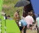 Angelina Jolie sur le tournage de  Maleficent  en Angleterre le 27 juin 2012