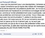 Message de Michel Polnareff sur Facebook, le dimanche 8 juillet 2012.