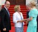 Le prince Albert II de Monaco et la princesse Charlene étaient reçus le 9 juillet 2012 au château Bellevue, résidence présidentielle à Berlin, par le président Joachim Gauck et sa compagne Daniella Schadt, au premier jour de leur visite officielle de deux jours en Allemagne.