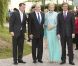 Albert et Charlene de Monaco, après avoir été accueillis à Berlin par le président Joachim Gauck et sa compagne Daniella Schadt, ont rencontré le ministre des Affaires Etrangères Guido Westerwelle dans le cadre d'une promenade fluviale, le 9 juillet 2012.