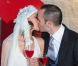 Andrés Iniesta et sa femme Anna Ortiz lors de leur mariage le 8 juillet 2012 au château Castillo de Tamarit en Tarragone