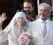 Anna Ortiz et son père lors de son mariage avec Anna Ortiz le 8 juillet 2012 au château Castillo de Tamarit en Tarragone