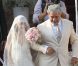 Anna Ortiz et son père lors de son mariage avec Anna Ortiz le 8 juillet 2012 au château Castillo de Tamarit en Tarragone