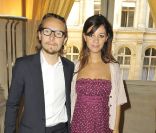Lorànt Deutsch et son épouse Marie-Julie Baup, le 4 juin 2012.