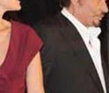 Laeticia Hallyday, Johnny Hallyday et Sharon Stone 