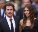 Christian Bale et Sibi Blazic lors de l'avant-première à Londres de The Dark Knight Rises le 18 juillet 2012