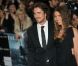 Christian Bale et Sibi Blazic lors de l'avant-première à Londres de The Dark Knight Rises le 18 juillet 2012