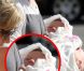 La bouille de l'adorable India Rose dans les bras de ses parents Elsa Pataky et Chris Hemsworth dans les rues de Santa Monica, le 20 juillet 2012.