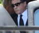 Sylvester Stallone, lunettes noires sur le nez, aux obsèques de son fils Sage Stallone, mort à l'âge de 36 ans, le samedi 21 juillet 2012 à Brentwood.