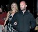 Sortie nocturne en amoureux pour Rosie Huntington-Whiteley et Jason Statham, surpris dans le quartier de Mayfair. Londres, le 24 juillet 2012.