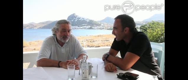 En vacances en Grèce en juillet 2012, Nikos Aliagas a rencontré Robert de Niro et John Travolta pour des interviews exclusives, à retrouver dans l'émission 50 Minutes Inside sur TF1 en septembre
