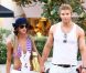 Kellan Lutz et Sharni Vinson se balladent en amoureux dans les rues de Saint-Tropez. Le 27 juillet 2012.