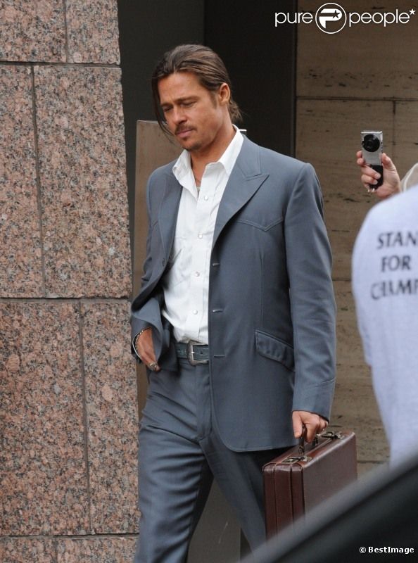 Brad Pitt, concentré sur le tournage du film  The Counselor , à Londres, le samedi 4 août 2012.
