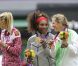 Serena Williams, Maria Sharapova et Victoria Azarenka formaient le trio du podium aux Jeux olympiques de Londres le 4 août 2012