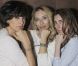 Inès de la Fressange et ses deux amies, Alexandra Golovanoff et Mademoiselle Agnès, lors du lancement de la ligne Prismick par Roger Vivier. Paris, le 15 mars 2012.
