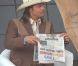 En costume de cow-boy, Brad Pitt sur le tournage de The Counselor à Londres le 31 juillet 2012