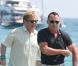  Elton John et son mari David Furnish : inséparables au Club 55 de Saint-Tropez le 13 août 2012 