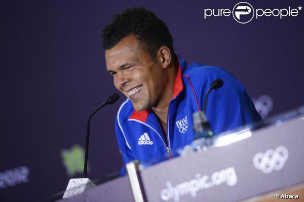 Jo-Wilfried Tsonga lors des Jeux olympiques de Londres le 31 juillet 2012