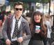 Lea Michele et Chris Colfer sur le tournage de  Glee , le 13 août 2012.