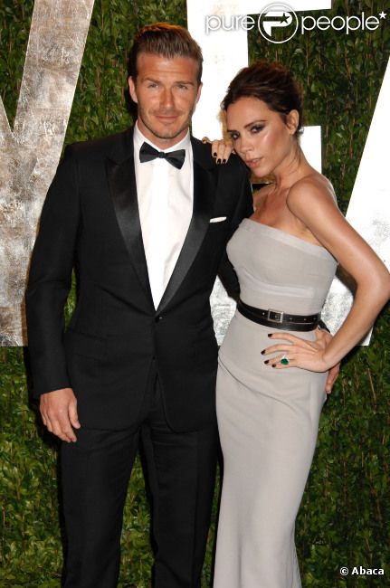 David et Victoria Beckham en février 2012.