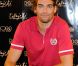 Camille Lacourt pose aux Galeries Lafayette, à Paris, samedi 1er septembre 2012.