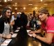 Camille Lacourt rencontre ses admiratrices aux Galeries Lafayette, à Paris, samedi 1er septembre 2012.