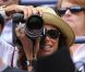 Eva Longoria dans les tribunes du Arthur Ashe Stadium le 3 septembre lors de la victoire de Serena Williams en huitièmes de finale de l'US Open à New York