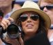 Eva Longoria a immortalisé la victoire de Serena Williams dans les tribunes du Arthur Ashe Stadium le 3 septembre en huitièmes de finale de l'US Open à New York