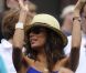 Eva Longoria dans les tribunes du Arthur Ashe Stadium le 3 septembre lors de la victoire de Serena Williams en huitièmes de finale de l'US Open à New York
