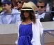 Eva Longoria dans les tribunes du Arthur Ashe Stadium le 3 septembre lors de la victoire de Serena Williams en huitièmes de finale de l'US Open à New York