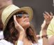 Eva Longoria dans les tribunes du Arthur Ashe Stadium le 3 septembre lors de la victoire de Serena Williams en huitièmes de finale de l'US Open à New York