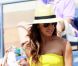 Eva Longoria le 1er septembre 2012 à l'US Open lors du match de Serena Williams au troisième tour du tournoi new-yorkais