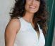 Salma Hayek pose devant la cabine de plage à son nom à Deauville, le 8 septembre 2012