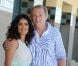 Salma Hayek pose avec son mari François-henri Pinault devant la cabine de plage à son nom à Deauville, le 8 septembre 2012
